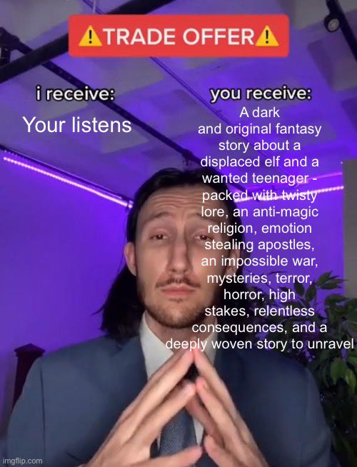 👉🏻👈🏻

hi. 

come listen? 

🥺

#actualplaypodcast #ttrpg #tabletoprpg #roleplay #actualplay #liveplay #realplay #pathfinder #pathfinder2e #dnd #dnd5E #audiofiction #audiodrama #homebrew #dungeonmaster #gamemaster