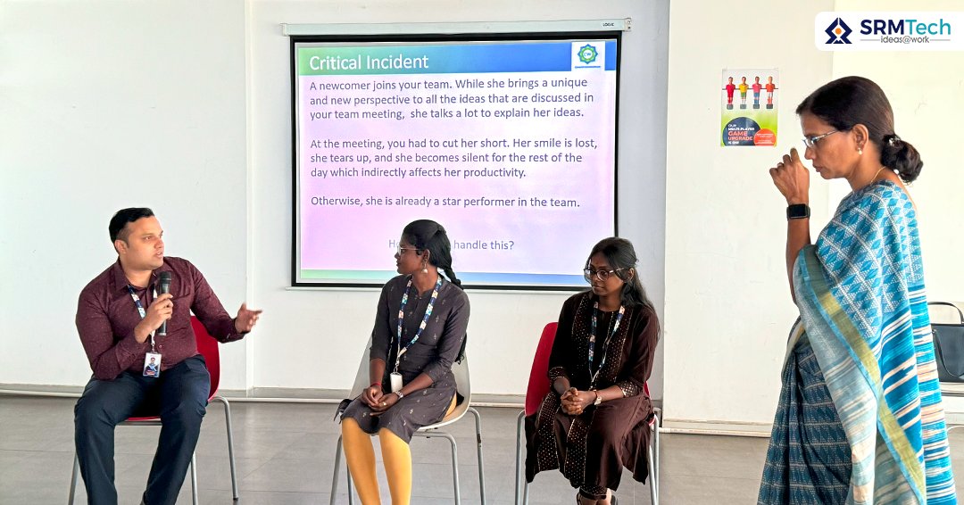 SRMTechOfficial's tweet image. This past week,our commitment to fostering a diverse, equitable,&amp;amp; inclusive workplace received a significant boost.We engaged in an enlightening session on #GenderSmart relations,exploring the unique thinking &amp;amp; emotional aspects of prominent gender groups. 👨🏻👩🏻

#TeamSRMTech 
1/2
