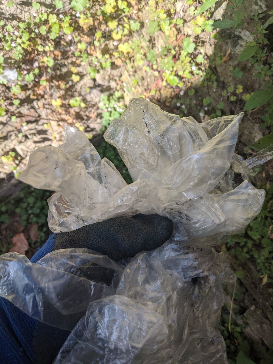 EricTorrington's tweet photo. Second pick of the day was the #pitofdoom on #Dudbridge #Road with 175 more plastic gloves from the @Esso_GB garage + 150 #litter items. Surely it's knocking on the door for a #CPN @StroudDC. It's unreasonable, persistent, a statutory nuisance & harmful to #nature & environment. https://t.co/7dAUfAgQGE