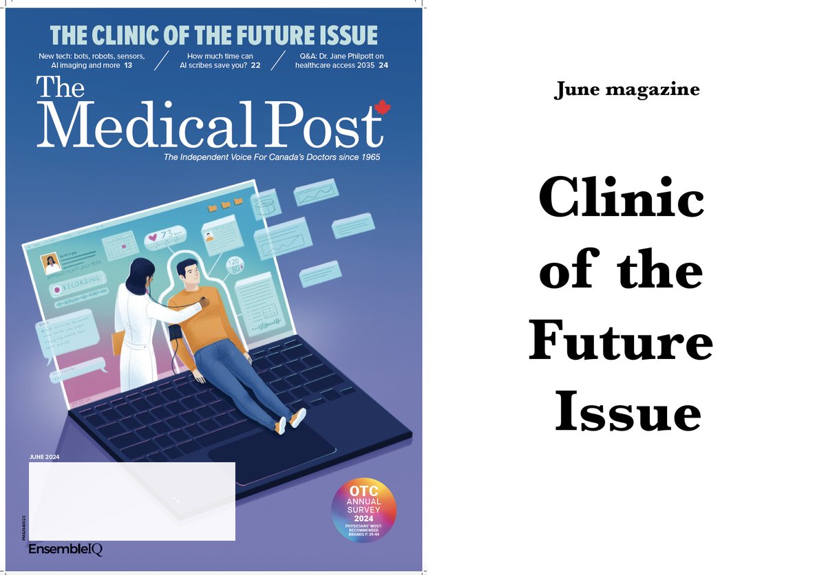 Doctors: New issue of the Medical Post magazine should be hitting your mailboxes shortly! Keep an eye out for it..