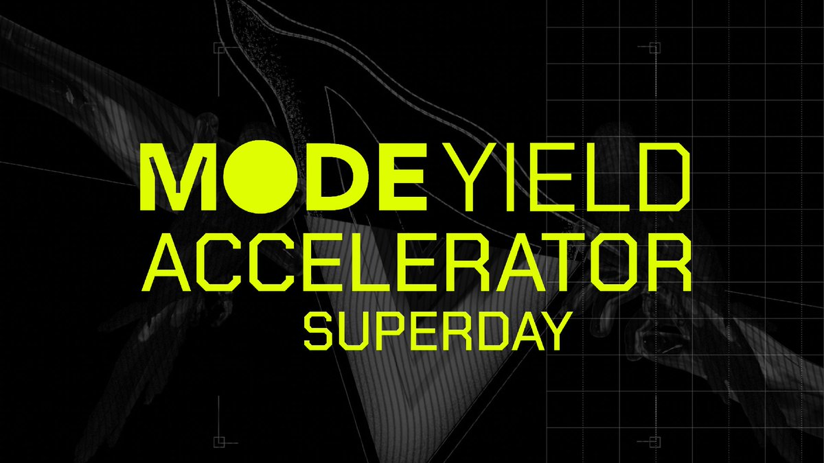 modenetwork's tweet photo. Next week is SuperDay! 🟡

Don’t make any plans and join us to meet 14 amazing projects.

Witness the hard work of our accelerator participants as they present their innovative projects set to boost the Mode ecosystem.

July 2nd @ 12:30 PM UTC ❯❯ https://t.co/cuwPQHW0PE https://t.co/lMvPoZRswM