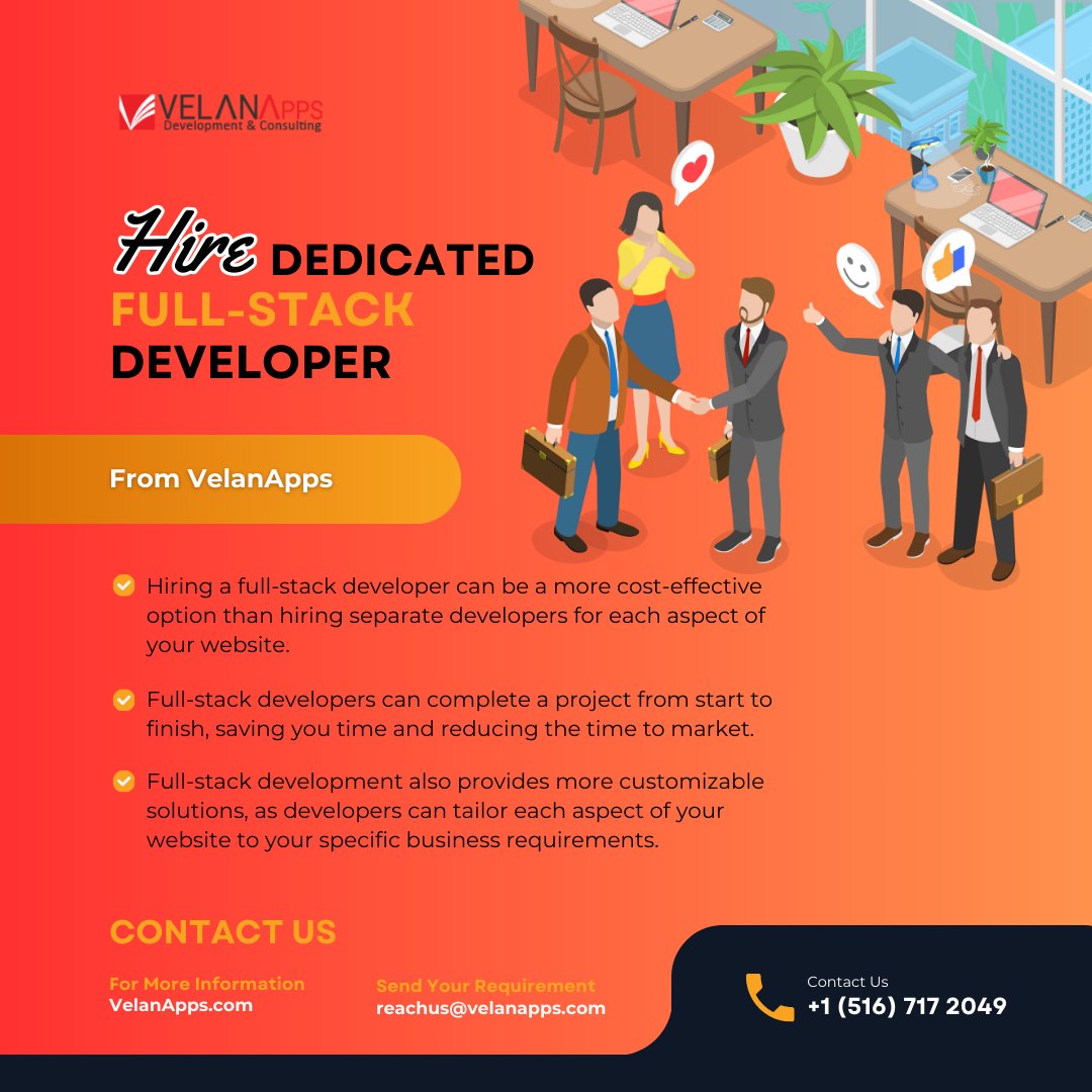 VelanApps's tweet image. Need expert Full Stack Web Developers for your projects? VelanApps offers dedicated professionals to meet your needs. 🌐💡velanapps.com/hire-full-stac… #velanapps #FullStackDevelopers #WebDevelopment #WebDevelopers #fullstack #Experts #Innovation