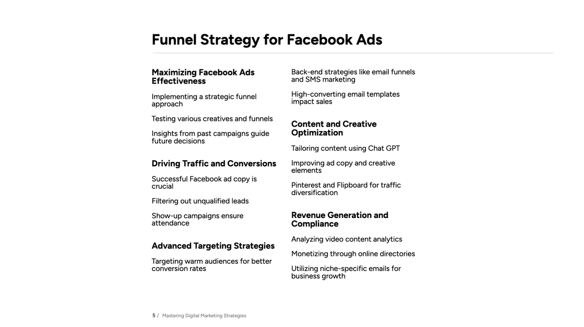 Want to earn $𝟏𝟎,𝟎𝟎𝟎 a month on Facebook? 💰

It's not just possible; it's doable.

𝗛𝗲𝗿𝗲'𝘀 𝘄𝗵𝗮𝘁 𝘆𝗼𝘂'𝗹𝗹 𝗹𝗲𝗮𝗿𝗻:

• Facebook Ads Mastery 📈
• Pinterest &amp; Flipboard Experiments
• Outreach Templates for Free Backlinks
• High-Converting Ad Copies &amp; Creative