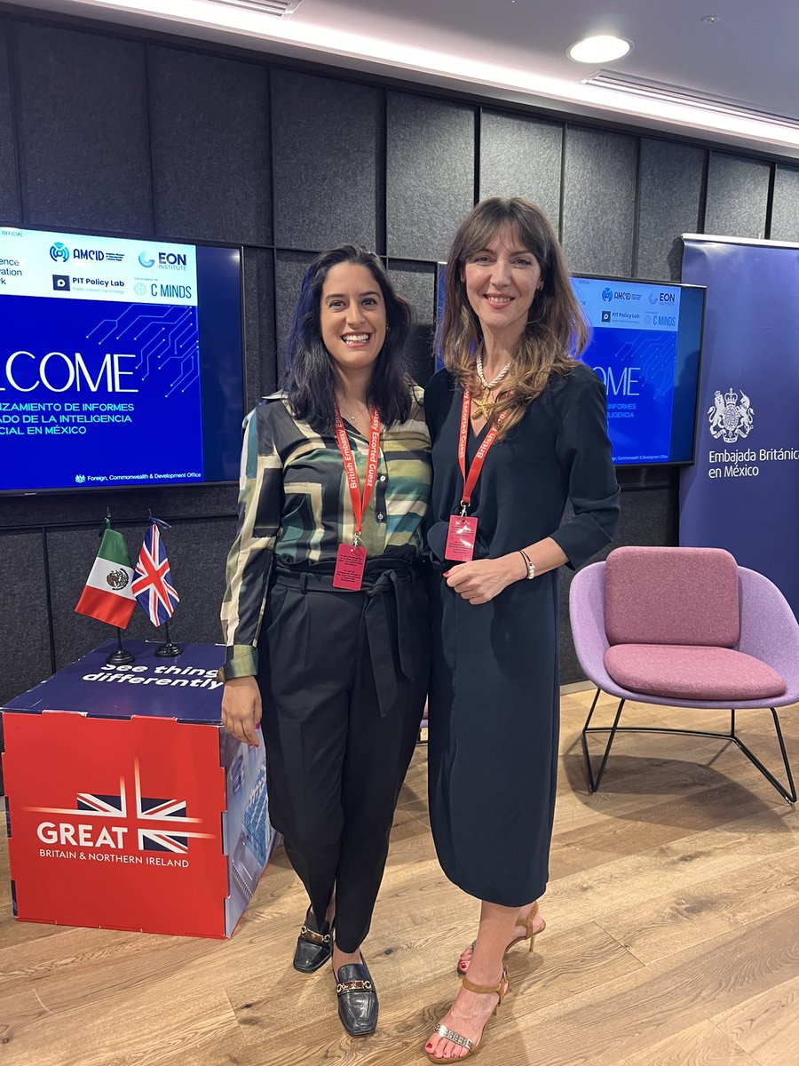 mccamposacunha's tweet photo. Encantada de compartir con Cristina Martinez  y Claudia May Del Pozo la presentación del reporte Encuentros #IA: Hoja de Ruta para México, en la Embajada Británica 🇬🇧en México 🇲🇽 .
Una gran oportunidad para conocer también la labor de #AMCID y disfrutar de un magnífico debate. https://t.co/OpHzrnIVoH