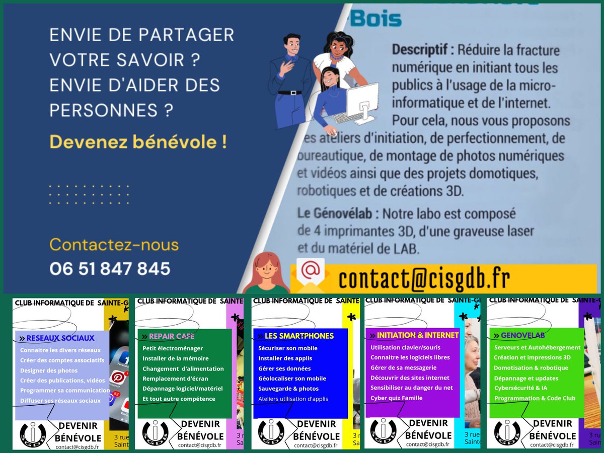 Com_CISGDB's tweet photo. Contactez nous si vous êtes un.e passionné.e d informatique et que vous êtes dans le cœur de l'essonne https://t.co/uayXi8rc4L