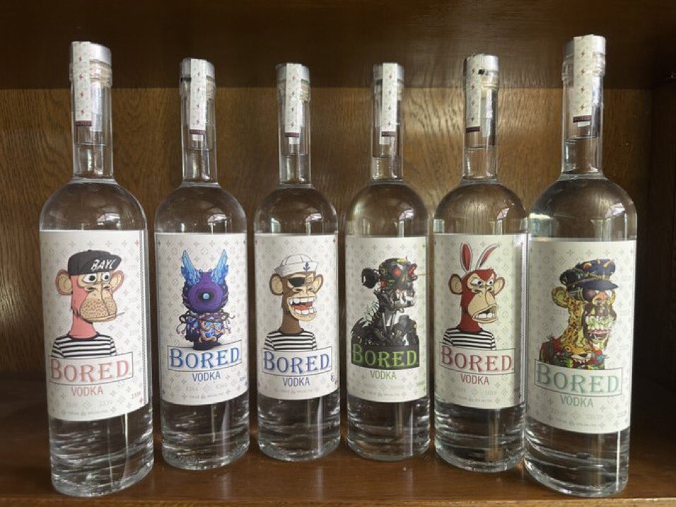 mikechekz's tweet photo. #Boredvodka the most degen spirit in Web3 drawing inspiration and IP from the #BoredApeYatchClub and associated Yuga Labs NFT collections https://t.co/DhmZb1XI6J