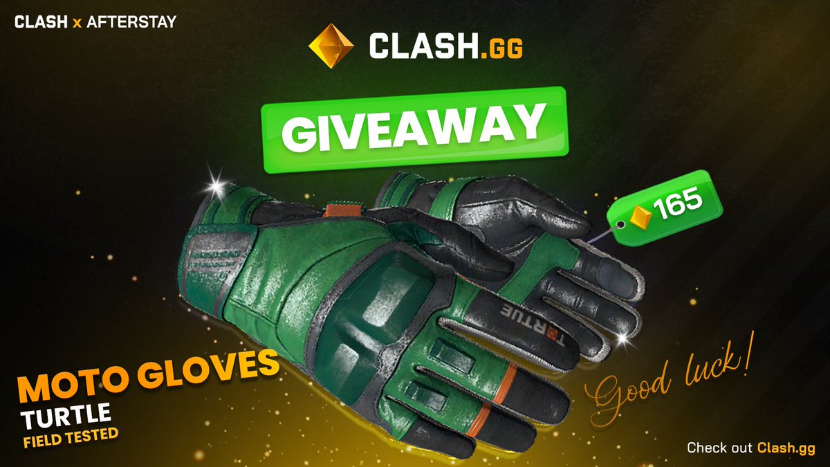 Afterstayy's tweet image. ❗❗FT MOTO TURTLE GLOVES (165 GEMS)🙌🎉

Steps to join 👇
✅ Follow @clashdotgg &amp;amp; @afterstay
✅ Retweet
✅ Tag 1 friend

Good luck fellas!