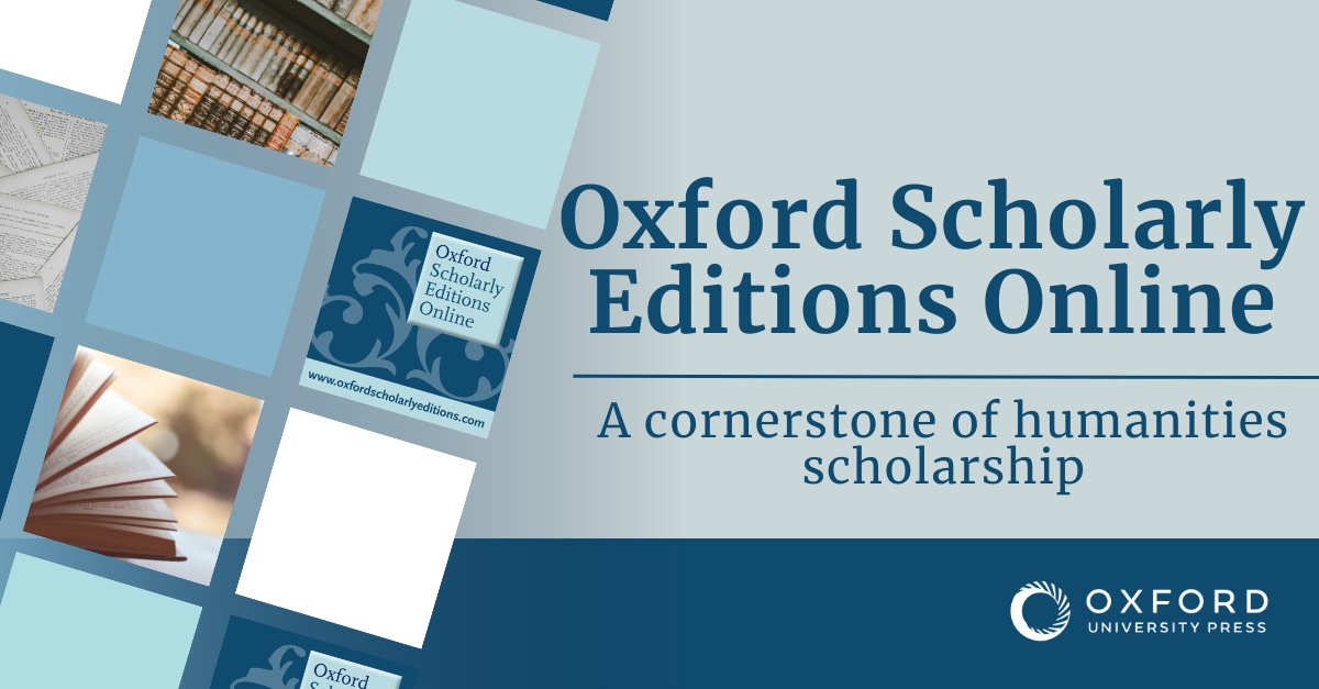OUPAcademic's tweet photo. Discover a rich collection of material ranging across Philosophy, Literature, Theology and more, on Oxford Scholarly Editions Online. Visit #OSEO today: https://t.co/AWq8B114ZE https://t.co/ONYMc1qIJf
