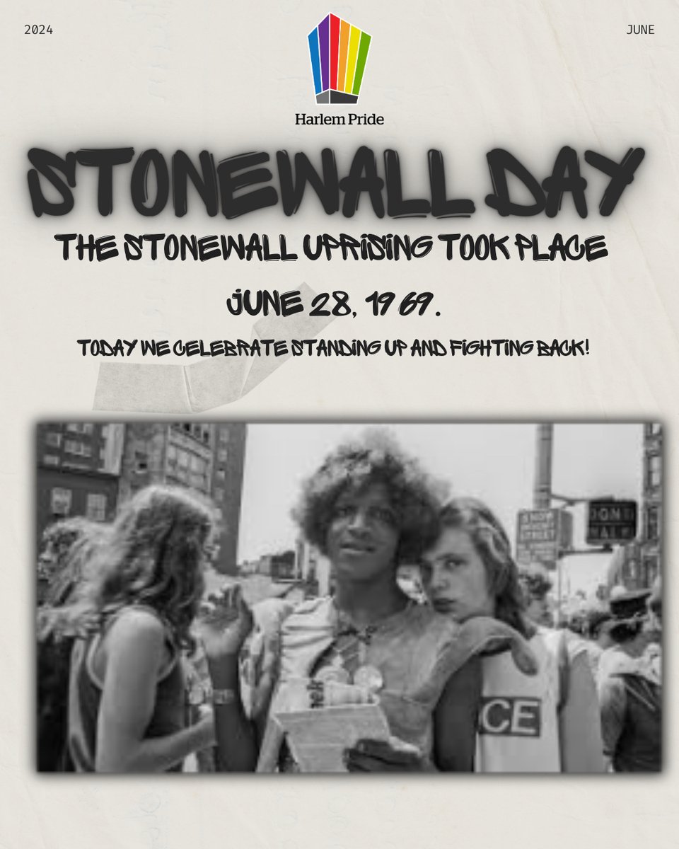 The Stonewall rising was the catalyst to catapult the LGBTQ+ movement.  06.28.69 Stonewall riots took place in Greenwich Village. The Police discovered that day, the community would fight back &amp; stand up for their rights. We thank all who have paved the way for us to LIVE PROUD!