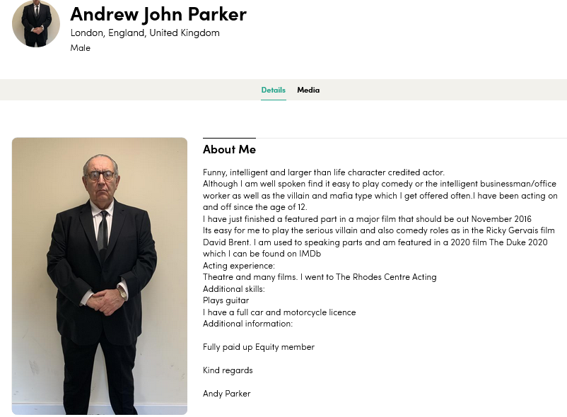 This Andrew John Parker and he is that man from the  Channel 4 Reform documentary calling Rishi Sunak a F***ing P**i and calling for migrants to be shot on the beach.

i spoke to him and he confirmed he supports Reform, and those are his personal views.

His acting career is over