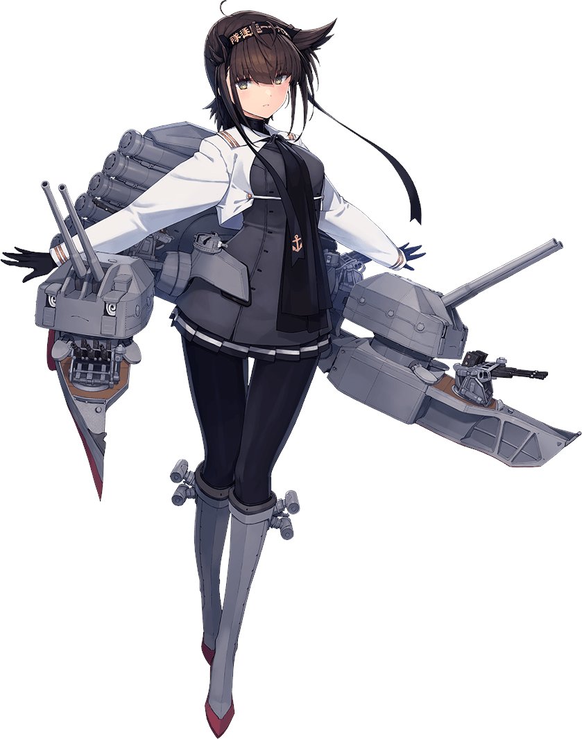 深夜実装された初月改二の立ち絵と中破絵 #艦これ