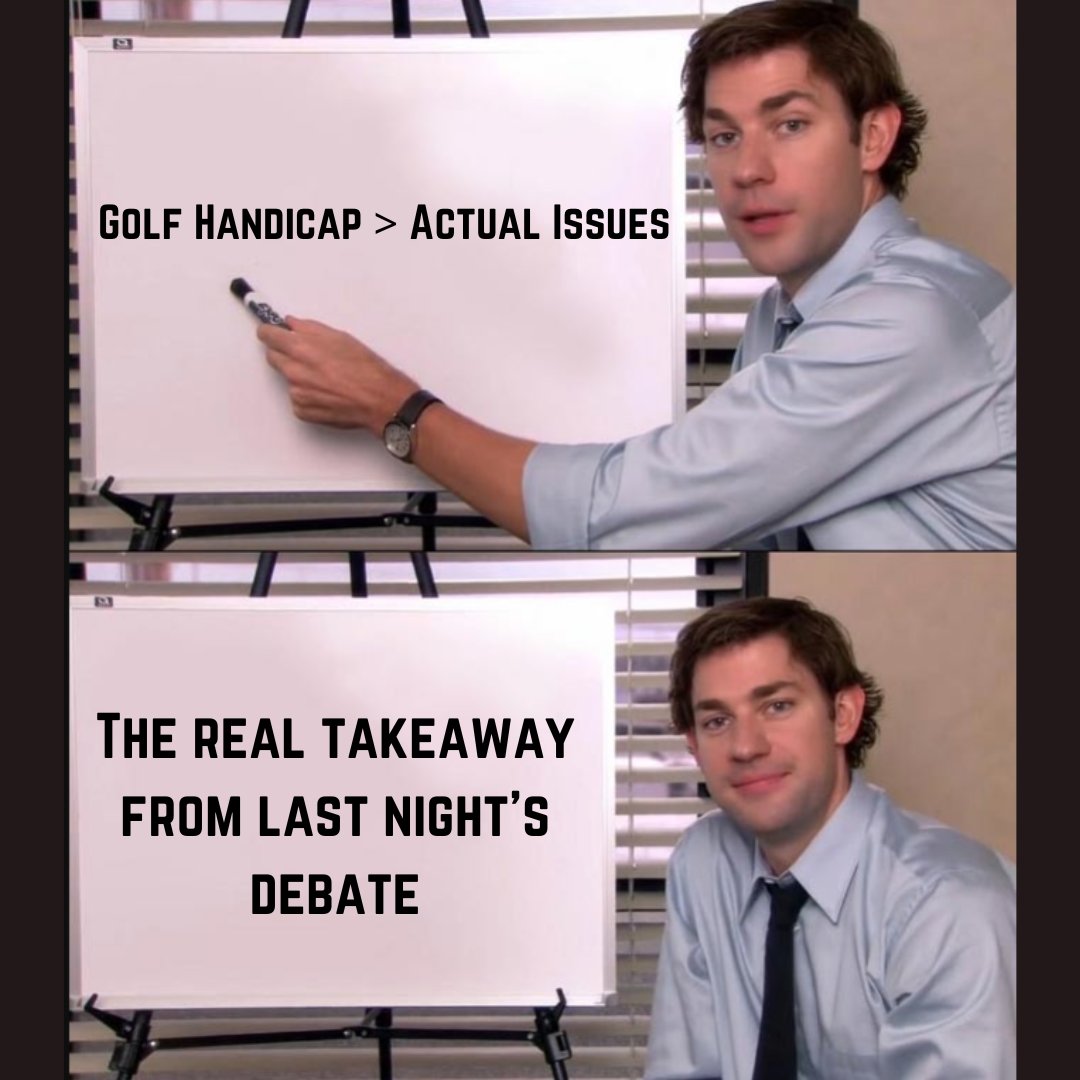 I don't always watch presidential debates, but when I do, I prefer debates about golf handicaps.