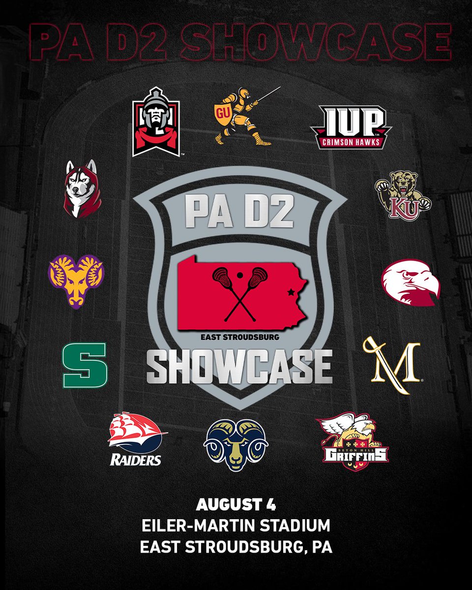 .<a href="/esulacrosse/">ESU Lacrosse</a> is hosting the PA D2 Showcase on August 4th!

For more information and to sign up: bit.ly/3zm4U4Z

#WhereWarriorsBelong
