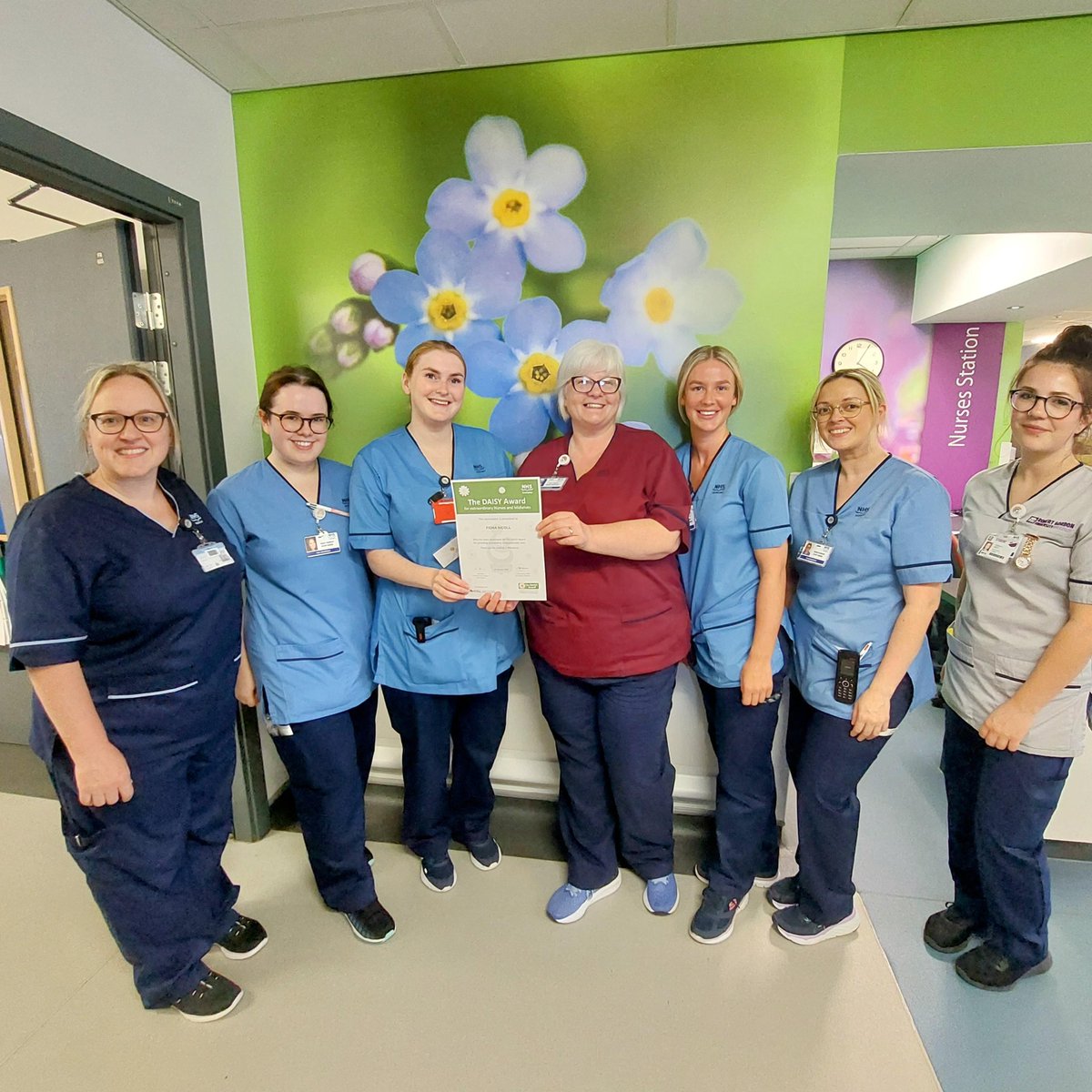 Congratulations to Fiona from ward 114 on her recent Daisy award nomination. A patient nominated Fiona because of the dedication and persistence to get him home in time for a special occasion. 
Very well deserved!