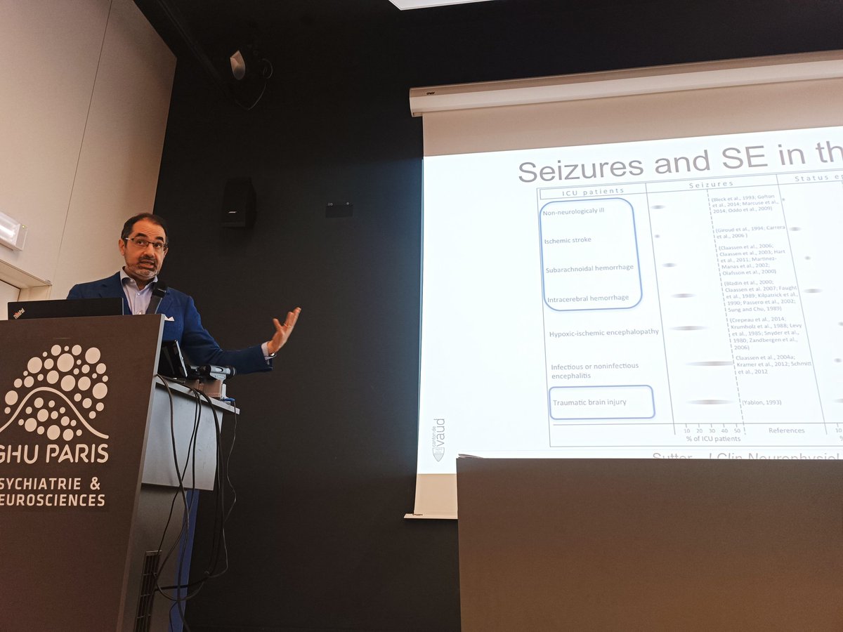 Treat status epilepticus in brain injuy patients (Stroke/TBI) ? Pr Andréa Rossetti (Lausanne, Suisse) highlighted the interest of anti seizures medications in this specific population of critically ill patients <a href="/nicis_europe/">NICIS</a> #NICIS #neurosciences  #intensivecare