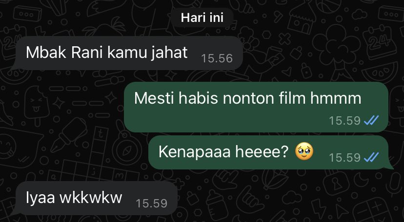 ranisatt's tweet photo. Dibenci temen2 karna bikin salah ❌ 
Dibenci temen2 gara2 film ipar adalah maut ✅

Yang namanya Rani harap bersabar
Terimakasih Manoj Punjabi 🙏 https://t.co/7R6qZmHVg1