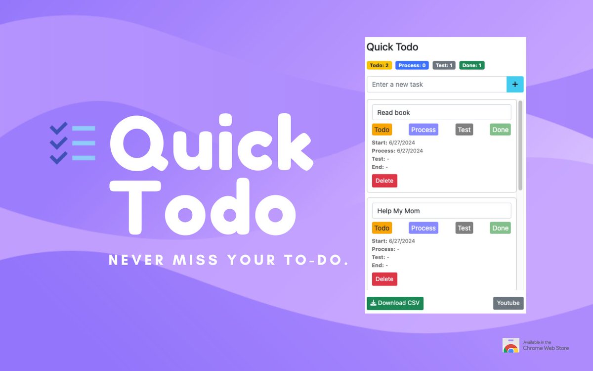 codewithkeys's tweet image. I’m thrilled to announce the release of my first #Chrome extension! This #open_source project is now #available, and you can access the source code on my #GitHub.
chromewebstore.google.com/detail/quick-t…
github.com/Shentia/QuickT…