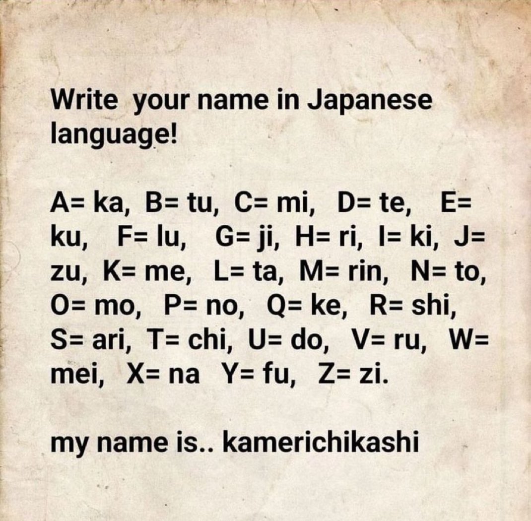 Tekarukite 

You ?