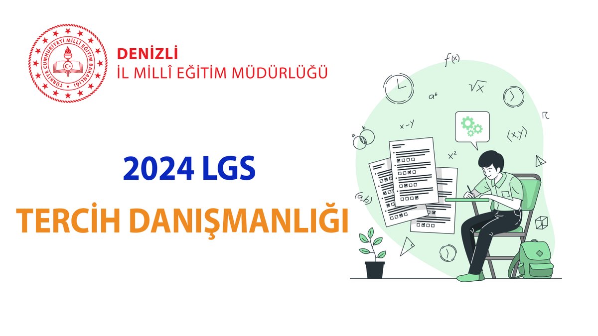 #2024LGS tercih sürecinde öğrenci ve velilerimize rehberlik yapmak üzere ilimiz genelinde oluşturulan 271 Tercih Danışmanlığı Birimi ile 28 Haziran-17 Temmuz tarihleri arasında öğrenci ve velilerimizin yanındayız.

<a href="/emre_caliskan/">Emre Çalışkan</a> <a href="/tcmeb/">Millî Eğitim Bakanlığı</a> <a href="/DenizliValiligi/">T.C.Denizli Valiliği 🇹🇷</a> #Denizli