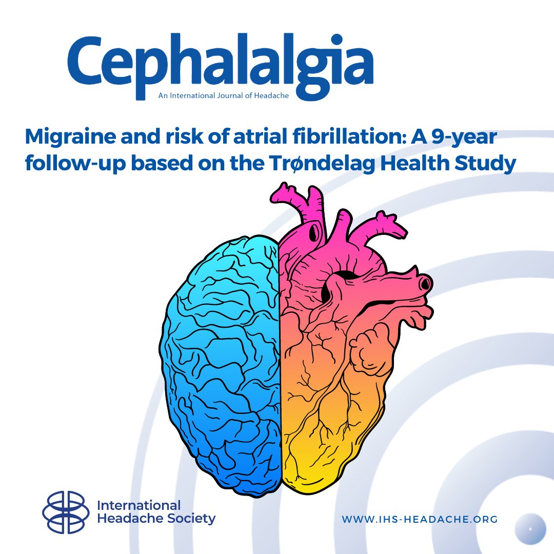 No increased risk of atrial fibrillation (AF) was found among individuals with migraine or tension-type headache. Individuals with migraine aged ≥55 years had lower risk of AF compared to headache-free people.
doi.pulse.ly/58m5vqk8lj
<a href="/NorHeadResearch/">Norwegian Centre for Headache Research</a>
<a href="/alexanol/">Alexander Olsen</a>
<a href="/ErlingTronvik/">Erling Andreas Tronvik</a>