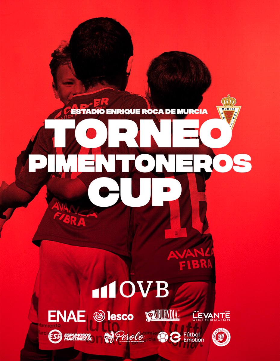 🏆 𝗧𝗢𝗥𝗡𝗘𝗢 𝗣𝗜𝗠𝗘𝗡𝗧𝗢𝗡𝗘𝗥𝗢𝗦 𝗖𝗨𝗣

💥 ¡𝘏𝘖𝘠 𝘤𝘰𝘮𝘦𝘯𝘻𝘢𝘮𝘰𝘴 𝘤𝘰𝘯 𝘭𝘢 𝘱𝘳𝘪𝘮𝘦𝘳𝘢 𝘧𝘢𝘴𝘦!

🏟️ Estadio Enrique Roca de Murcia.
ℹ️ Acceso Puerta 2
🎟️ Entradas realmurcia.compralaentrada.com/experiencias/