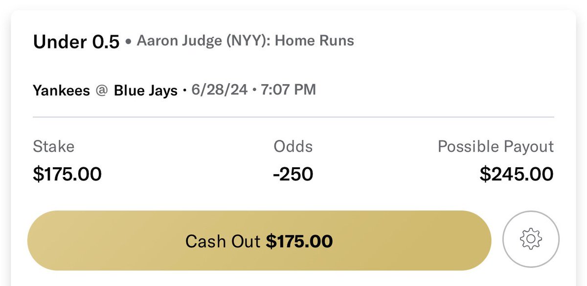 DFS OPC💯 (@dfsopc) on Twitter photo 🚨FREE $20 ARB FOR DK AND MGM USERS TODAY🚨
🧠Using DK’s Barstool’s HR odds boost to bet on Judge to hit a HR paired with his under on MGM creates a FREE money making opportunity available all day! 🤯
I use <a href="/OddsJam/">OddsJam.com</a> tools to find these plays and calculate the max profits! 🚨FREE $20 ARB FOR DK AND MGM USERS TODAY🚨
🧠Using DK’s Barstool’s HR odds boost to bet on Judge to hit a HR paired with his under on MGM creates a FREE money making opportunity available all day! 🤯
I use <a href="/OddsJam/">OddsJam.com</a> tools to find these plays and calculate the max profits!