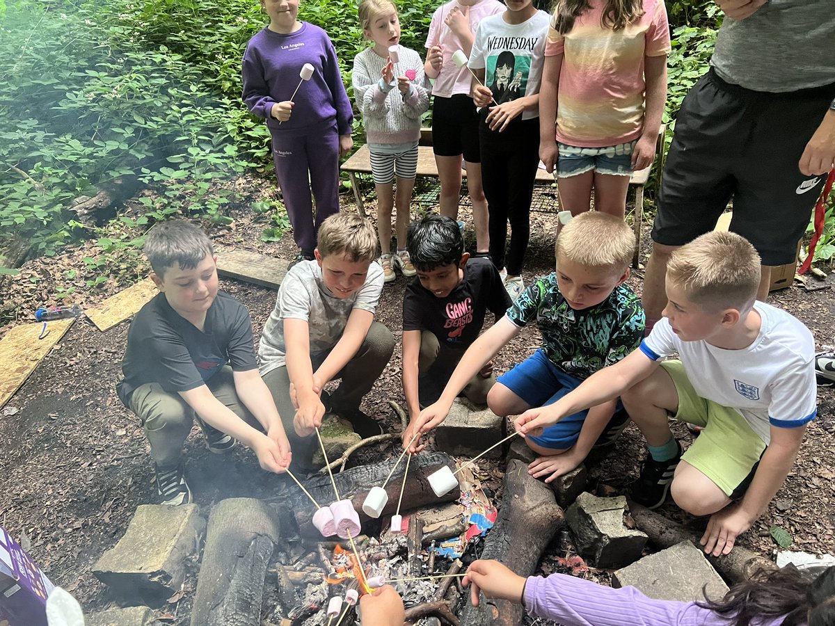 Roasting marshmallows!