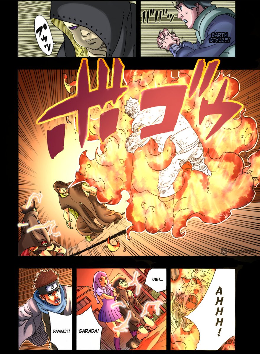 [Hidari fire ball jutsu - Boruto Two Blue Vortex Chapter 11 ] 🎨 #BORUTO 
#BorutoTwoBlueVortex