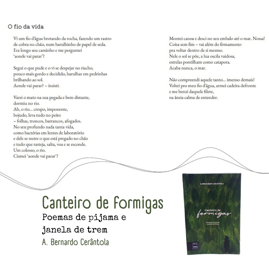 Leiam “Canteiro de Formigas” de A. Bernardo Cerântola
Disponível na Loja do Drops em versão impressa e ebook.
dropsdafal.com.br/loja-drops/