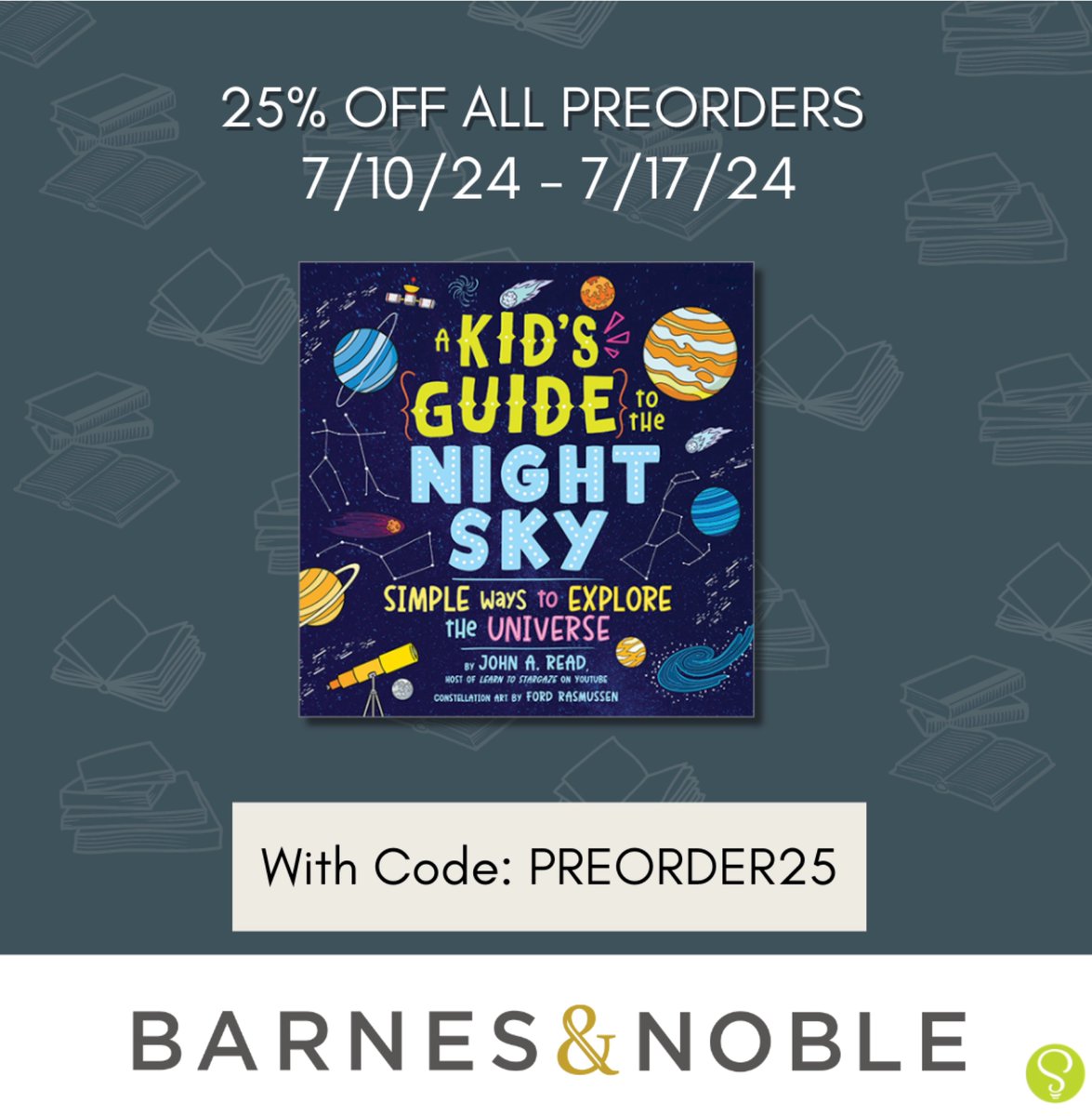 John Read (@learntostargaze) on Twitter photo As many of you know, my book "A Kid's Guide to The Night Sky" is coming out this October (previously "Learn To Stargaze for Kids"). <a href="/BNBuzz/">Barnes & Noble</a> is offering 25% off all Preorders between July 10th and July 17th. Check it out! As many of you know, my book "A Kid's Guide to The Night Sky" is coming out this October (previously "Learn To Stargaze for Kids"). <a href="/BNBuzz/">Barnes & Noble</a> is offering 25% off all Preorders between July 10th and July 17th. Check it out!