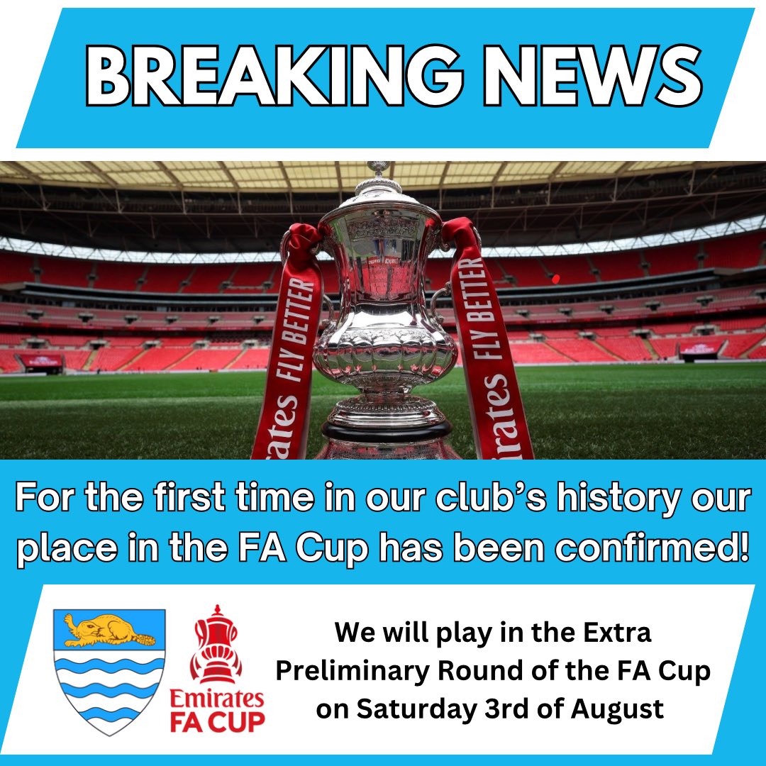 EXCITING DEVELOPMENT TODAY 🏆 

Beverley Town will enter the 2024/2025 FA Cup!