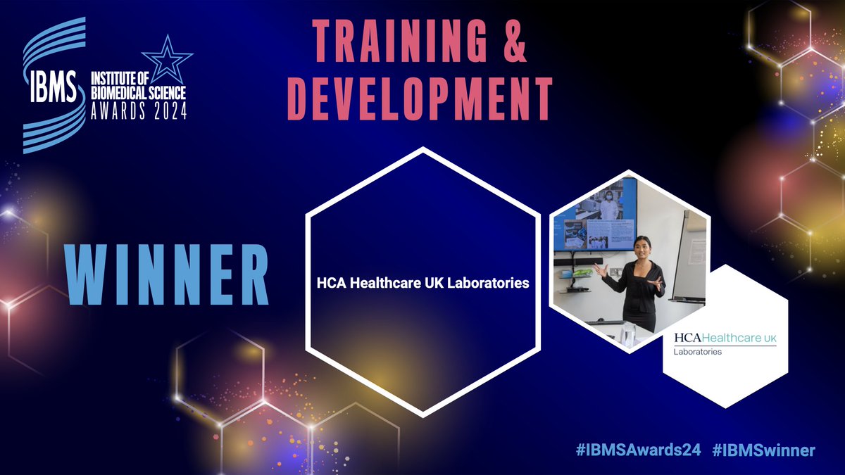 IBMS #AtTheHeartOfHealthcare (@ibmscience) on Twitter photo Next up, is the #IBMSWinner for Training & Development. Well done to… HCA Healthcare UK Laboratories <a href="/HCAHospitalsUK/">HCA Healthcare UK</a>! #IBMSAwards24 Next up, is the #IBMSWinner for Training & Development. Well done to… HCA Healthcare UK Laboratories <a href="/HCAHospitalsUK/">HCA Healthcare UK</a>! #IBMSAwards24