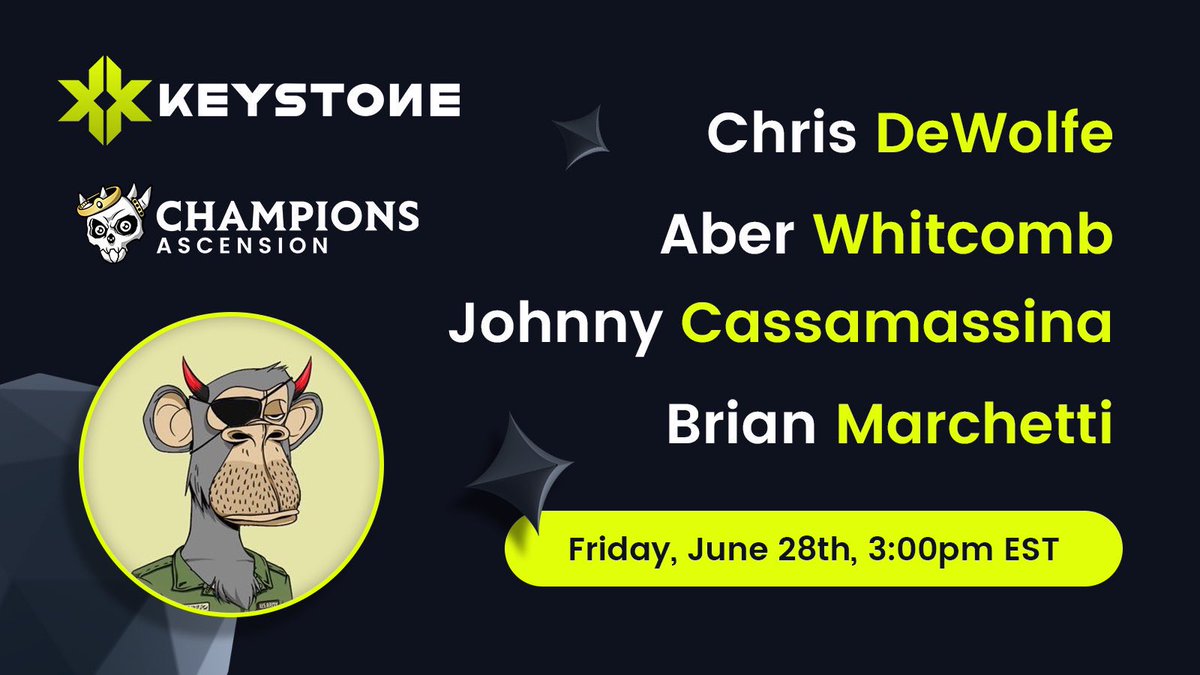 VonDoom ☕️ (@cryptovondoom) on Twitter photo TODAY AT 12pm PST / 3pm EST: I’ll be chatting with the guys who literally invented the LIKE button: <a href="/ChampionsIO/">Champions Ascension</a> legendary founders <a href="/Chris_DeWolfe/">Chris DeWolfe</a> & <a href="/AberWhitcomb/">Aber Whitcomb</a> (founders of MySpace and Jam City), and discussing Champions with @JohnnyMassina along with their newly announced TODAY AT 12pm PST / 3pm EST: I’ll be chatting with the guys who literally invented the LIKE button: <a href="/ChampionsIO/">Champions Ascension</a> legendary founders <a href="/Chris_DeWolfe/">Chris DeWolfe</a> & <a href="/AberWhitcomb/">Aber Whitcomb</a> (founders of MySpace and Jam City), and discussing Champions with @JohnnyMassina along with their newly announced
