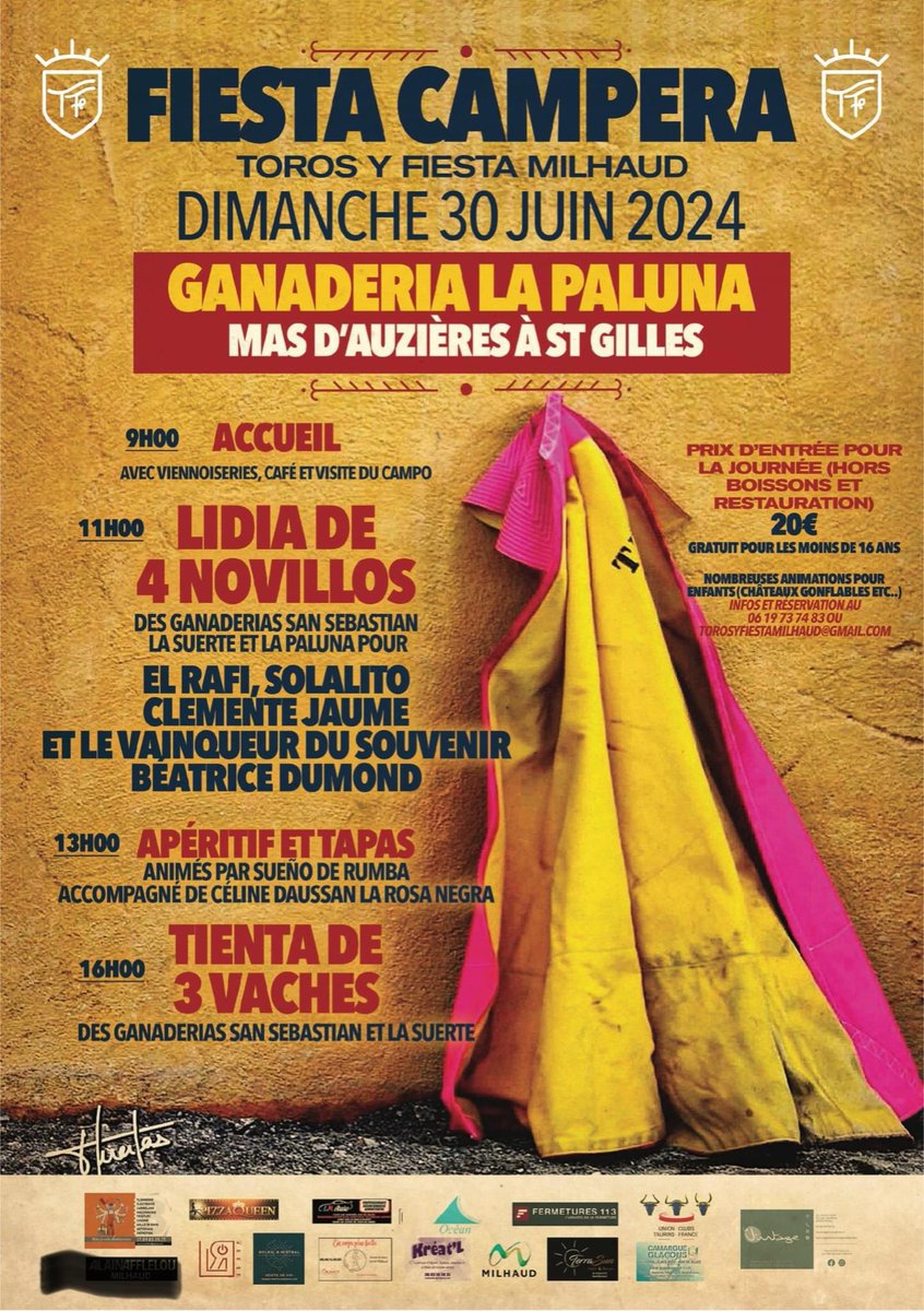 Et rdv dimanche pour la Fiesta Campera à la Ganaderia La Paluna ! 🍀