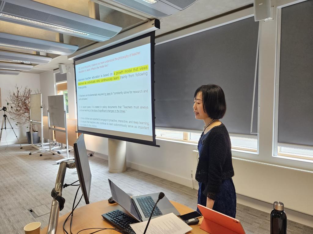 DrDudley13's tweet image. Visiting Scolar @CamEdFac Pr Tomoko Tamura explains Japanese ECT education & the role & benefits of lesson study in teacher development @WALessonStudy #lessonstudy @Camtree_HH