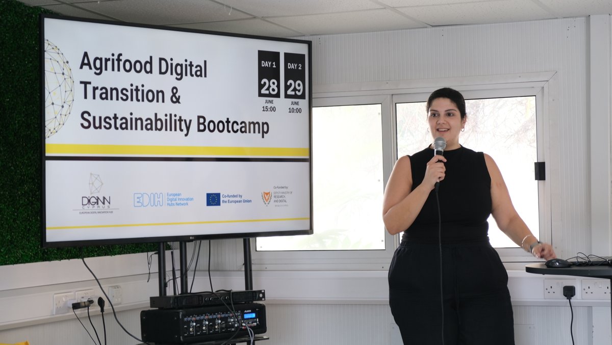 CyprusInstitute's tweet image. #CyI President, Prof. @StavrosMalasCY gave a welcome message for the Digital Innovation Hub Cyprus (#DiGiNN) Agrifood Digital Transition &amp;amp; Sustainability Bootcamp, aiming to connect and upskilling the agrifood ecosystem in Cyprus via an innovative system.