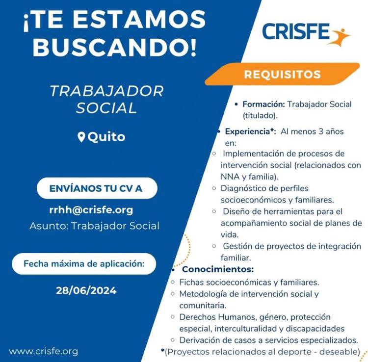 ShanaSL_'s tweet photo. Trabajador/a social y Psicólogo/a para #Quito 👇🏼 https://t.co/voVEIzohHi