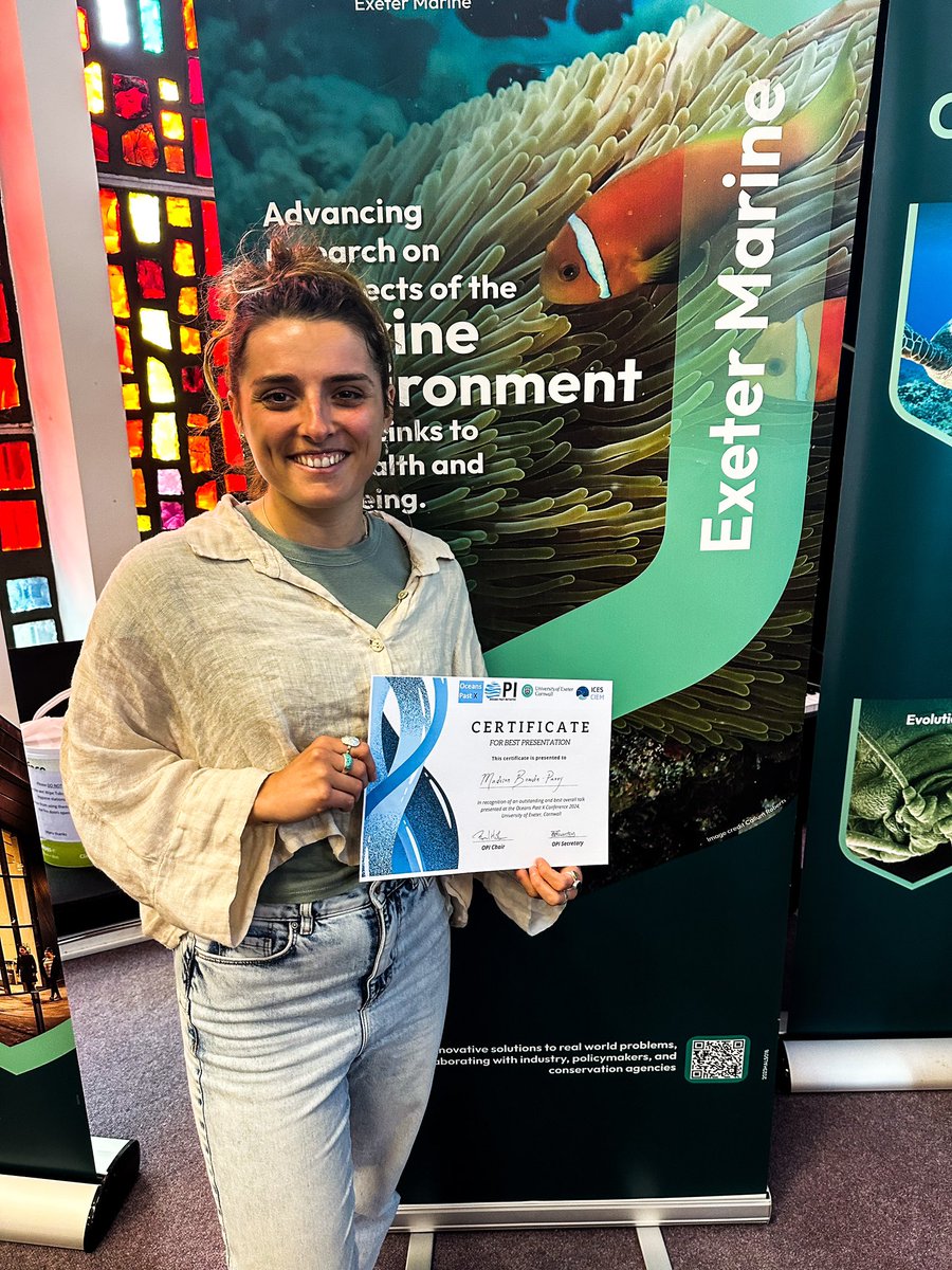 Madison Bowden-Parry (she/her) (@madisonbp) on Twitter photo Grateful and pleased to have received the award for Best Overall Talk at the 2024 <a href="/oceans_past/">Oceans Past Initiative</a> Conference. What a wonderful week of fascinating work and community! #MarineHistoricalEcology #OceansPast #PhD Grateful and pleased to have received the award for Best Overall Talk at the 2024 <a href="/oceans_past/">Oceans Past Initiative</a> Conference. What a wonderful week of fascinating work and community! #MarineHistoricalEcology #OceansPast #PhD
