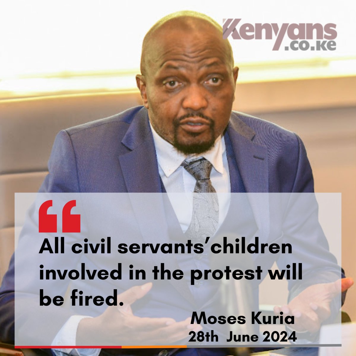 Before meeting Gen Z &amp; Millennials President <a href="/WilliamsRuto/">William Samoei Ruto, PhD</a> should fire Moses Kuria, Ndii, Linturi &amp; Nakumicha.Dethrone South Mugirango MP Sylvanus Osoro as Chief Whip, Kimani Kuria as Chairman of Finance committee,Ichungwa asLeader of Majority.Revoke Spouses Offices,Revoke CAS