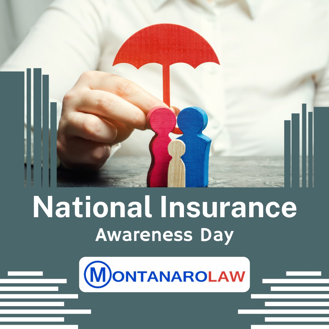 montanarolaw's tweet image. On National Insurance Awareness Day, remember: Insurance is your first line of defense, but MontanaroLaw is here for all your legal needs. Contact now! #NationalInsuranceAwarenessDay #InsuranceProtection #MontanaroLaw

(516)203-1700
montanarolaw.com
info@montanarolaw.com