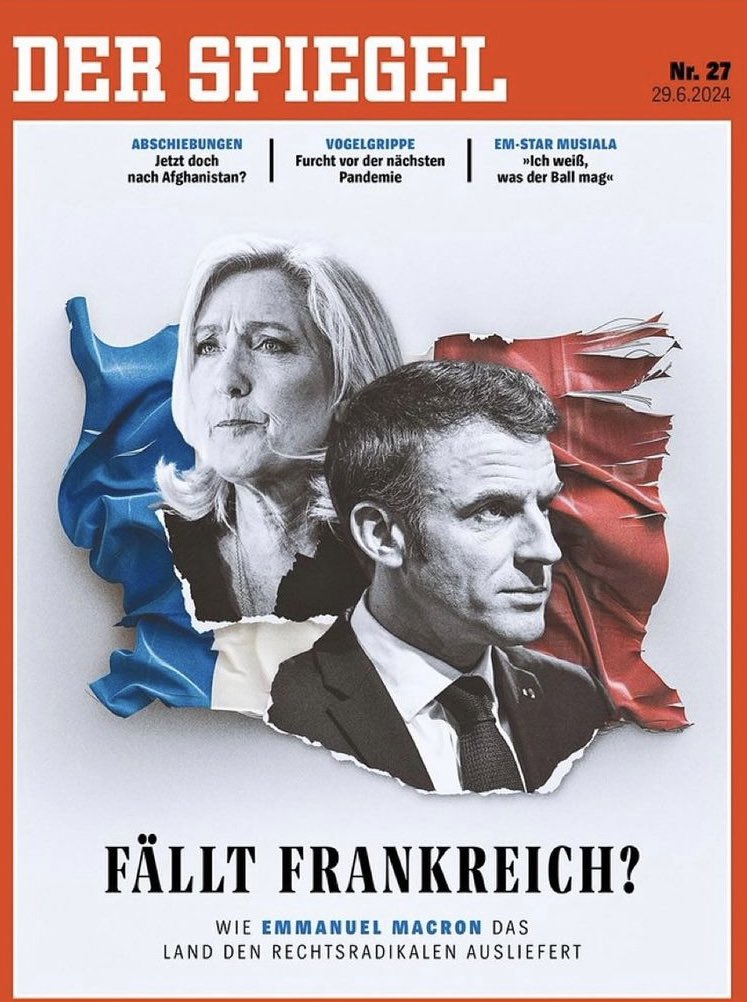 ThomasWieder's tweet image. Vu d’🇩🇪 « La France va-t-elle tomber ? Comment Emmanuel Macron livre le pays à l’extrême droite. » @LeoKlimm @derspiegel