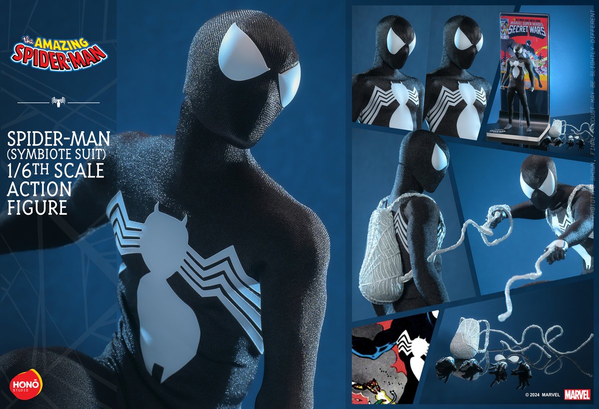 New pre-order: Spider-Man Symbiote Suit Sixth Scale Figure by Hono Studio alteregocomics.com/products/spide….