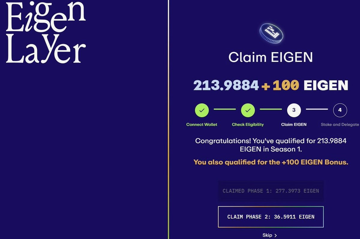 Ali18419769's tweet photo. ✨ Exciting News! Join the #EigenLayer Airdrop!
PHASE 2 is here!
Claim today: https://t.co/lgqMeHyaYX
➖🔗 Link your wallet
➖📅 Check-in daily
➖🏆 Complete the quests

#Eigen #EigenLayer #Eigenfoundation $EIGEN $ZK $ZRO $BLOCK $COOKIE #layer2 #airdrop #web3 #token #bnb #newairdrop #l2 #eth #new_airdrop #EthereumL2