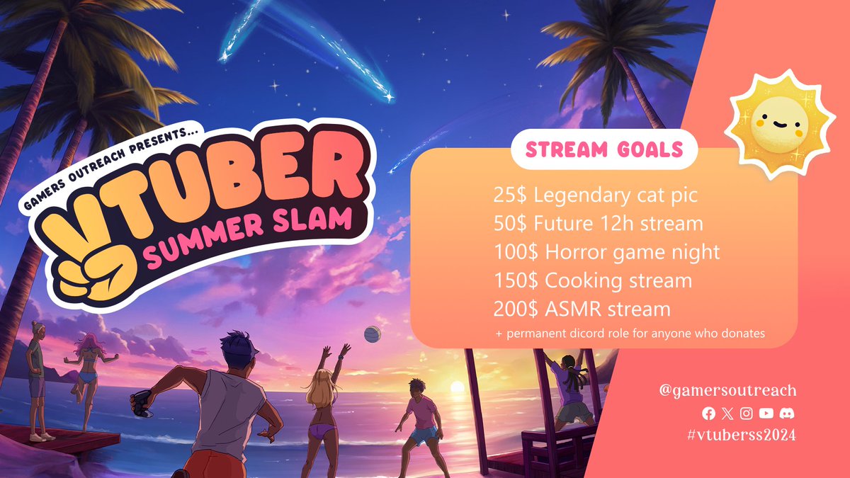 Going live with #VTuberSS2024 Join us in our campaign to raise money for charity! Here are the donation goals chosen by our community! twitch.tv/a2cj