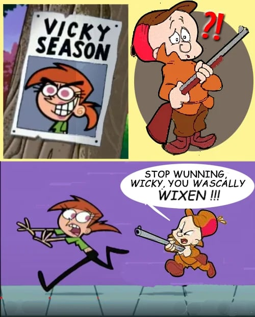 fairlyoddvicky1's tweet photo. #vickypedia #FairlyOddParents #fairlyoddparentsanewwish #Nickelodeon #MeTVToons #bugsbunny #WBD #huntingseason #LooneyTunes #cartoonoftheday #CartoonNetwork https://t.co/a0U1MMUOyN