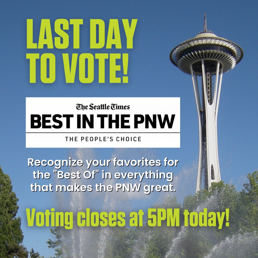 Vote now! Will you vote for some of your Seattle Center favorites, like Italian Festival, CroatiaFest, The Bite, Bumbershoot, or Northwest Folklife Festival. Make sure your voice is heard!

Vote: votethepnw.com

@SeattleTimes #VoteThePNW #BestInThePNW #ThePeoplesChoice