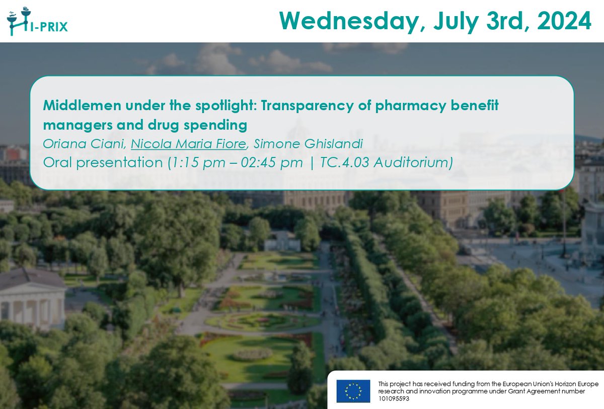 This year #EuHEA2024 will showcase a comprehensive program featuring macro analyses of health systems, research on decisions by key stakeholders, and microeconomic studies on patient and healthcare provider behaviors. 
Check out our contributions! #HIPRIX #HorizonEurope