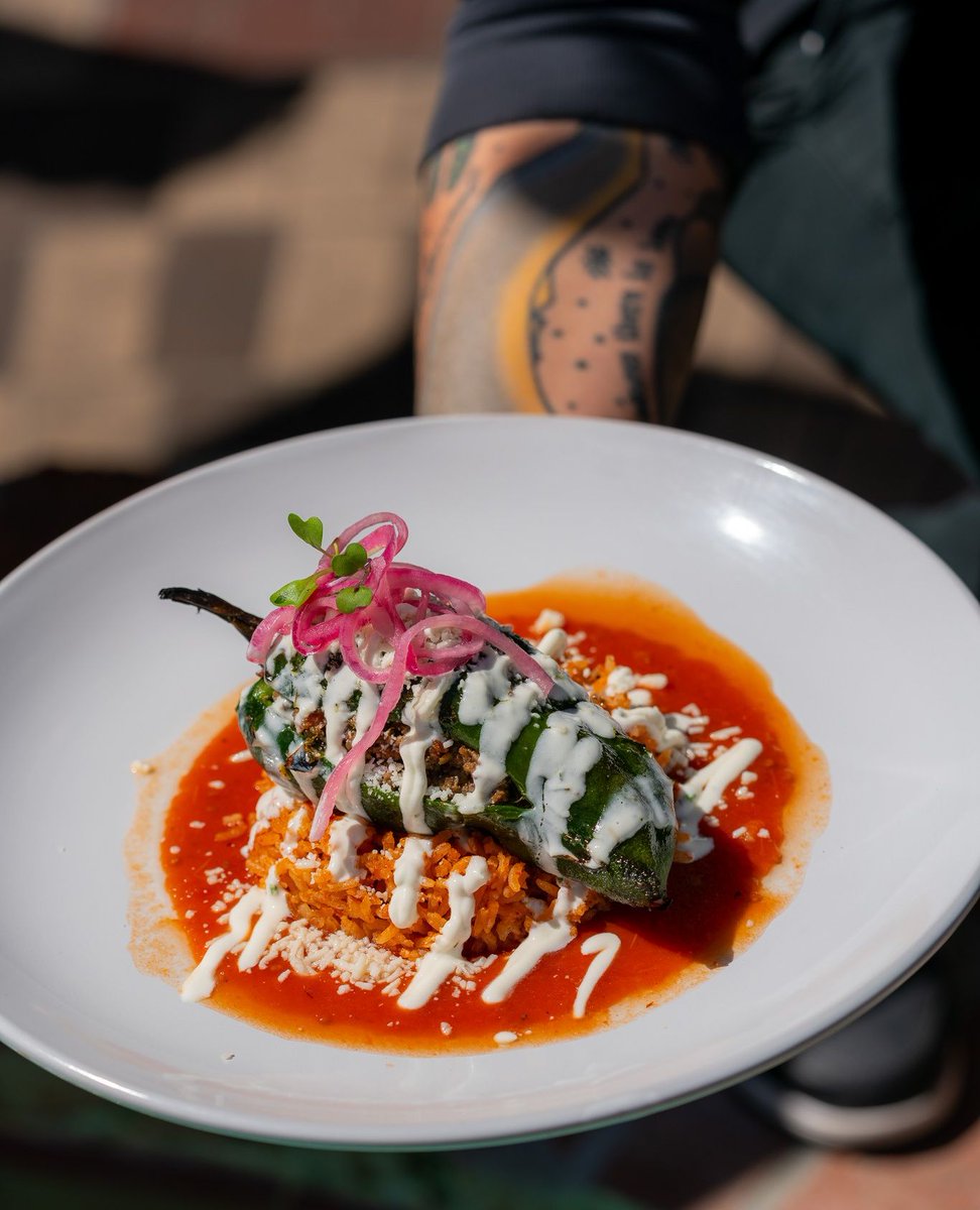 Kicking off the weekend with delicious bites and good vibes. 🌶️ 

📸: Chile Relleno