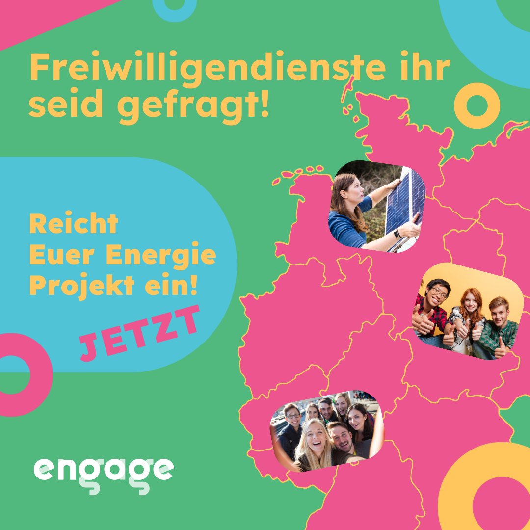 📣Gesucht:
Energetische #FÖJ-Stellen zur Förderung der #Energiewende. Wir suchen für unseren Energiewende-O-Mat nach Einsatzstellen, in denen sich Jugendliche &amp; junge Erwachsene mit Erneuerbaren-Energien-Anlagen arbeiten.

Registrieren und eintragen 👇 : 
engage.jetzt/fast_registry_…