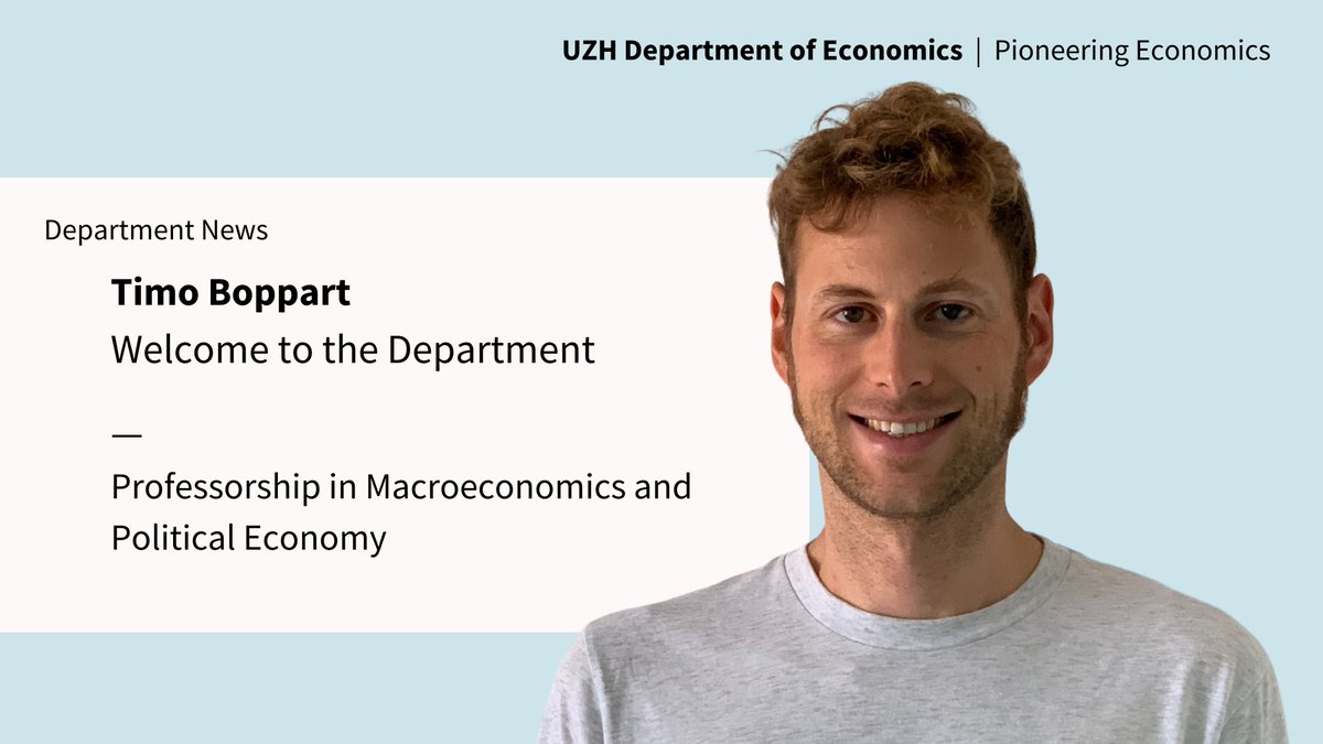😀Timo Boppart has joined our Department as a professor of Macroeconomics and Political Economy as of August 1st. Boppart had been an Associate Professor at <a href="/Stockholm_Uni/">Stockholm University</a> and he obtained his PhD in economics from our  Department a few years ago. 
Welcome back, Timo !